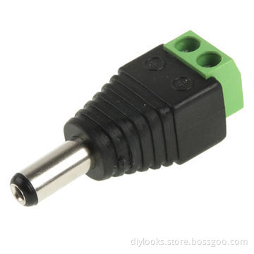 5.5 x 2.1mm DC Power Male Jack to 2 Conductor Screw Down Connector for LED Light Controller